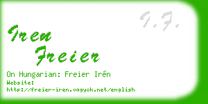 iren freier business card